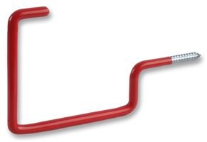 Duratool D00892 All Purpose Anti-Slip Storage Hooks Red 160mm, 5 Pack