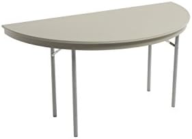 Dynalite Featherweight Heavy, Duty ABS Plastic Folding Table, Half Round, Half 48" Diameter x 29"H