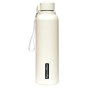 Signoraware Insulated steel bottle with outer plastic, 700ml, White
