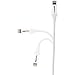 Amazon Basics Lightning to USB A Cable, Advanced Collection, MFi Certified Apple iPhone Charger, White, 3 Foot