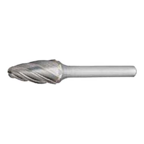 Dormer P8419.6X6.0 Series P841 Carbide Rotary Burr, Ball Nosed Tree Shape, Aluminium Cut, Bright Finish, 9.6mm x 6.0mm