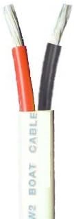 8/2 AWG Duplex Tinned Marine Wire, Red/Black 100 Feet