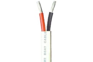 LAWRENCE MARINE PRODUCTS Lawrence Marine Duplex Tinned Marine Wire, Boat Cable, Made in USA (250 Foot, 10/2 AWG Duplex Red/Black)