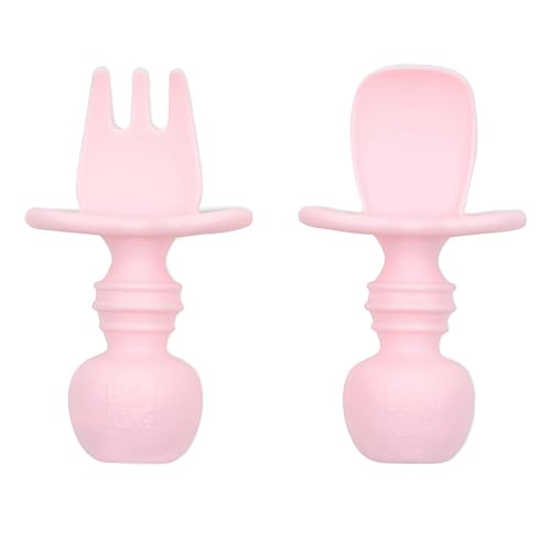 Bumkins Baby Utensils Set, Chewtensils Silicone Spoons for Dipping, Self-Feedin…