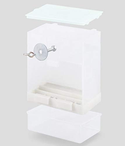 Old Tjikko Parrot Automatic Feeder,No-Mess Bird Feeder,Cage Accessories for Budgerigar Canary Cockatiel Finch Parakeet Seed Food Container (2pc Screw-Fixed Bird Feeder) - Thumbnail 7