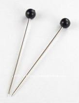 Round Boutonniere and Corsage Pins - Black 1 1/2 Inch - 250 Pins