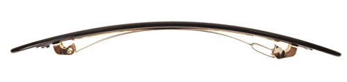 France Luxe Oblong Long and Skinny Barrette - Black
