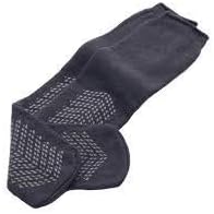 Double Tread Bariatric Slipper Socks/Fall Prevention Socks- Grey (Pair) - Larger, Wider, Longer Socks - As Used by NHS - Image 3