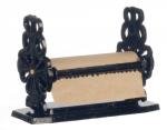 Miniature Decorative Black Metal Paper Dispenser with Roll of Kraft Paper