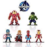 Marvel Avengers Titan Hero Series Exclusive-iron Man、Hulk、Thor、Spider-man、Captain America、Hulkbuster 6 Figure Set/Car decoration