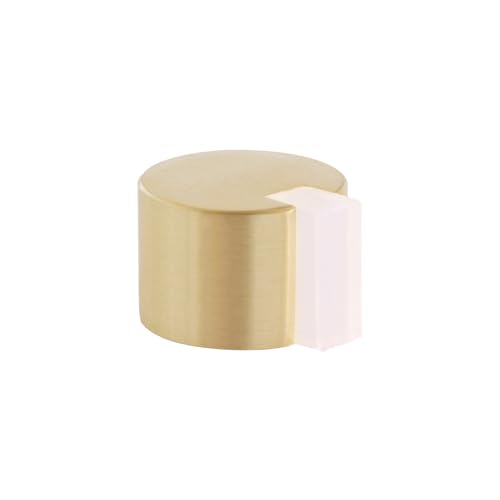 EVI Herrajes | Adhesive Floor Door Stop | Ø28x20mm | Brass with Protective Rubber for Indoor and Outdoor| Door Protector | 04019328BLMT