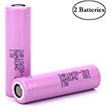 Samsung INR18650-30Q High Drain 3000mAh 3.7V 15A Rechargeable Flat Top Battery, (2 Pcs) by M&A BD Electronics