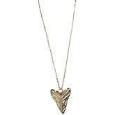 Gold Shark Tooth Charm Necklace Chain Simple Sharktooth Unisex Jewelry