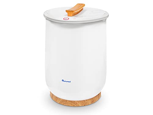 QUIRUMED Handtuchwärmer-Eimer, für SPA, für Schönheitssalon, 20 Liter Fassungsvermögen, Anzeige heißer Oberflächen, automatische Abschaltung, LED-Anzeige, weiße Farbe