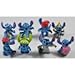 Lilo and Stitch 8 Piece Figure Set Featuring Toy Story Alien Stitch, Golfer Stitch, Mechanic Stitch, Baseball Stitch, and Banana Sled Stitch - Figures Range from 2