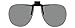 Polarized Clip-on Flip-up Plastic Sunglasses - Aviator - 58mm Wide X 52mm High (134mm Wide) - Polarized Grey Lenses - Shade Control G-Clips