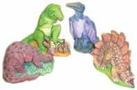 Supercast MOULDS ONLY 4 x Dinosaurs reusable latex rubber moulds