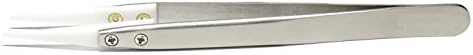 Authentic Faforward Precision White Ceramic Tweezers - Non-Conductive and Heat Resistant to High Temperatures for Pinching Coils While Firing -- (Pointed)