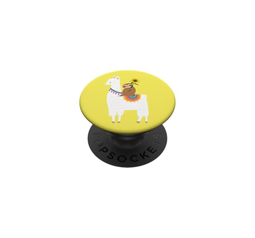 Sloth Riding a Llama PopSockets Adhesive PopGrip
