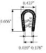 Edge Trim Black&nbsp;large U height 0.656" U Height x 0.039"-0.178" grip range (20 Feet)