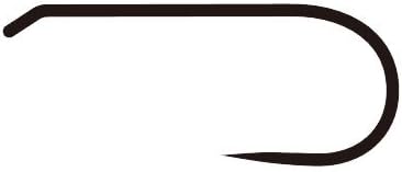 river peak D-Series Fly Hooks Fine Wire/Barbless RWH-D100 MADE IN JAPAN (Black) (Size 10 - 50 Pack)