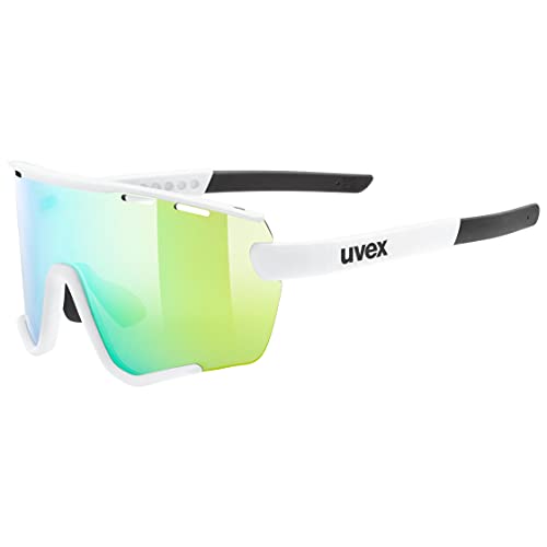 Uvex sportstyle 236 Set - Sportbrille für Damen und Herren - inkl. Wechselscheiben - beschlagfrei - white matt/green - one size