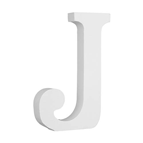 Norbi Wooden Alphabet Letters Hanging Wall 26 Letters for Wedding Brithday Party Children Education Nursery Home Decoration (B) 15cm/6"(J) - Thumbnail 2