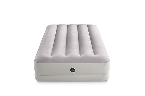 Intex 64177 - Luftmatratze Einzelbett Dura-Beam Prestige Mid-Rise, Aufblasbare Matratze mit Ventil, Geeignet für 1 Person, PVC, Mehrfarbig, 99x191x30