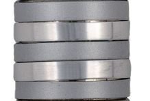 Yair Emanuel Mezuzah Case Holder Hammered Metal Designed with Colored Rings 12cm (Silver Rings)