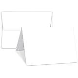 Greeting Cards Set - 4.25 x 5.5 Inches Blank White Cardstock & Envelopes Perfect for Business, Invitations, Bridal Shower, Birthday, Gift, Invitation Letter, Weddings & All Occasion - Bulk 50 Set