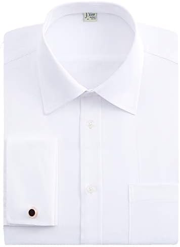 J.Ver Men's French Cuff Dress Shirts 
