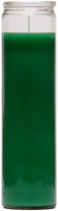 Clear Glass Green Paraffin Wax Candle