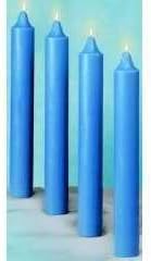 Emkay Candles 54155 12 x 1.5 Candle Advent Ref Beeswax - Blue