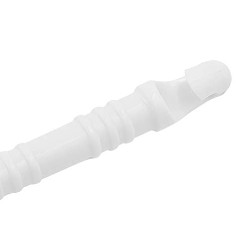 Qulable Toilet Brush, Durable Long Handle Eco Plastic Toilet Brush Cleaner White (2 Pack)