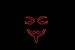 Red Light Up V For Vendetta Glow EL Wire LED Guy Fawkes Anonymous Mask