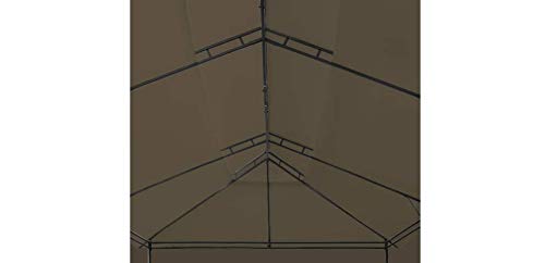 Pavillon mit Vorhängen Gartenbauten Pavillons und Partyzelte 600x298x270 cm Taupe 180 g/m² – Bild 4