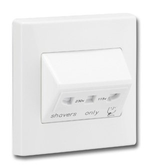 Dual Voltage Shaver Socket 1G Size