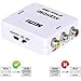 RCA to HDMI Converter, AV to HDMI Adapter, 3RCA CVBs Composite Audio Video to 1080P HDMI Supporting PAL/NTSC for PC Laptop Xbox PS3 TV STB VHS VCR Camera DVD Etc primary