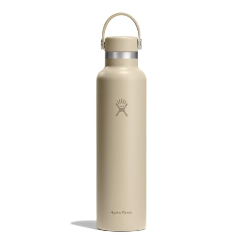 Hydro Flask – Standard Flex Cap 710 ml (24 oz) Botella – Acero inoxidable, a prueba de fugas, compatible con portavasos – Aislada, 24 h fría y 12 h caliente – Oat