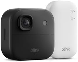 Blink 2K+ Câmara Exterior (última geração) — câmara de segurança inteligente sem fios, resolução de vídeo 2K, módulo básico de sincronização Incluído: sistema de 1 câmara, preto