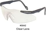 Jackson 3011672 Smith & Wesson Magnum 3G Safety Glasses, Black Frame, Clear Lens
