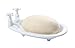 White Stoneware Bath Tub Shaped Soap Dish