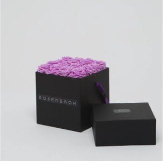 Light Violet rosas – Caja de madera negra – Tamaño M: Amazon.es: Hogar