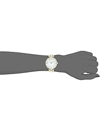 Anne Klein Mujer 109168 WTWT dorado y correa de piel color blanco reloj