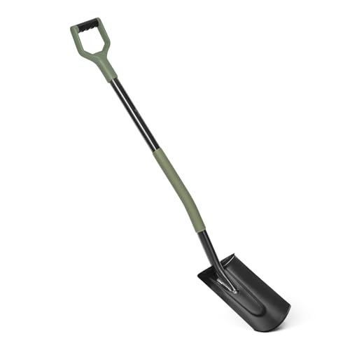 Amazon Basics Gardening Shovel for Digging and Edging, Flat Spade, D-Handle, 47