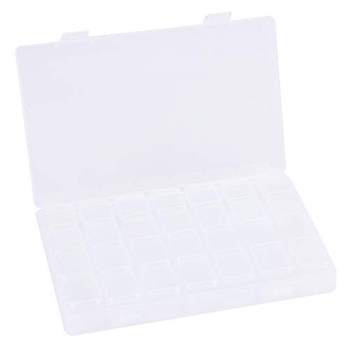 image for Tosnail 5 Pack 28 Grids Plastic Craft Organizer Case Diamond Storage B