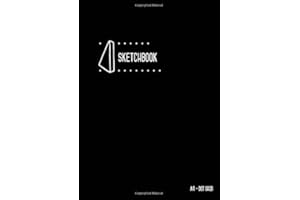 Dot Grid Sketchbook A4: Sketch Book Black for Drawing and Doodling, Smart Design, Dotted Matrix, Large, Soft Cover, Number Pages (Large Professional Sketchbooks)