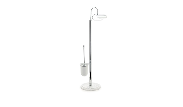 ABC_baño Portarrollos escobillero pie Cristina Cromo con Base ...