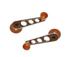 RnR Spares Classic Beetle/Camper T2 Chrome/Wood Window Winder Handles Pair