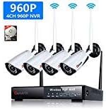HD 960P 4-Channel CANAVIS Wireless Security Camera System,4Pcs 960P(1.0 Megapixel) Wireless Indoor/Outdoor IR Bullet IP Cameras,P2P,App, HDMI Cord & 1TB HDD Pre-Install